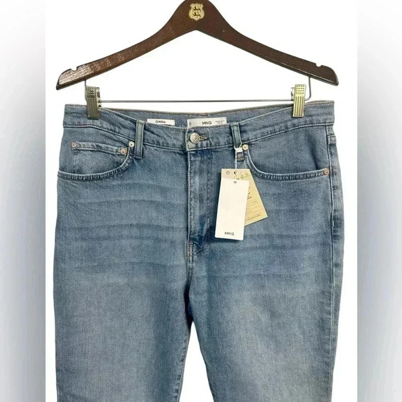 MNG Mango Claudia High Waist Cropped Length Jeans Size 12 NWT - Picture 3 of 10